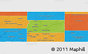 Physical Panoramic Map of Franklin County, political outside