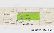 Physical Panoramic Map of Franklin County, shaded relief outside