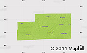 Physical Map of Kankakee County, cropped outside