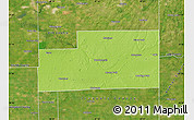 Physical Map of Kankakee County, satellite outside