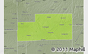 Physical Map of Kankakee County, semi-desaturated