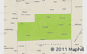 Physical Map of Kankakee County, shaded relief outside