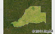 Satellite Map of Mason County, darken