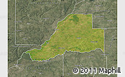 Satellite Map of Mason County, semi-desaturated