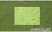 Physical 3D Map of McHenry County, darken