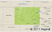 Physical 3D Map of McHenry County, shaded relief outside