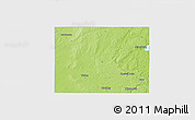 Physical 3D Map of McHenry County, single color outside