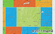 Physical Map of McHenry County, political outside