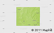 Physical Map of McHenry County, single color outside