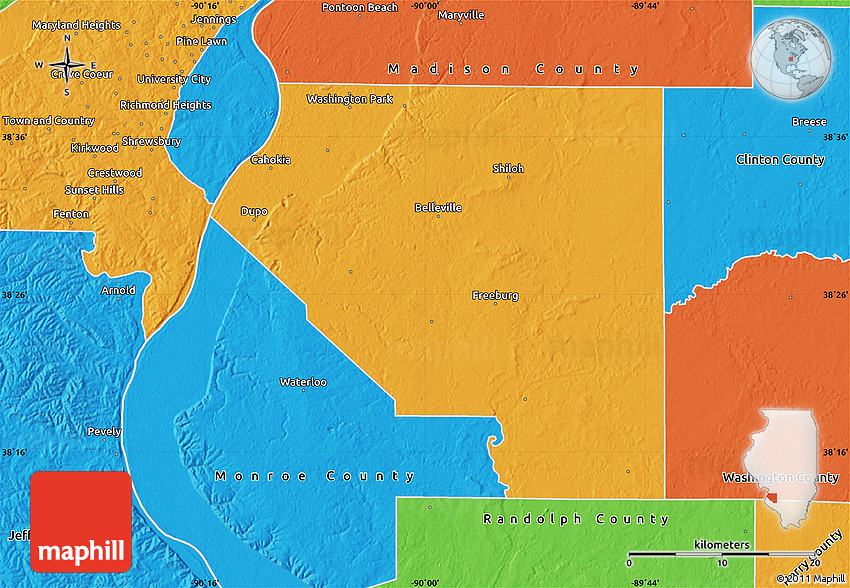 Political Map of Saint Clair County