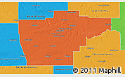Political 3D Map of Sangamon County