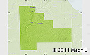 Physical Map of Will County, lighten
