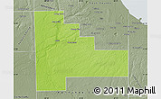 Physical Map of Will County, semi-desaturated
