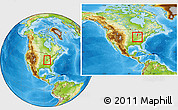 Physical Location Map of ZIP code 46074, within the entire country