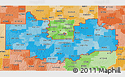 Political Shades 3D Map of ZIP codes starting with 461