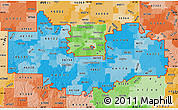 Political Shades Map of ZIP codes starting with 461