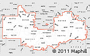 Silver Style Simple Map of ZIP codes starting with 461