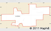 Classic Style Simple Map of ZIP code 46184