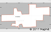 Gray Simple Map of ZIP code 46184