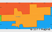 Political Simple Map of ZIP code 46184