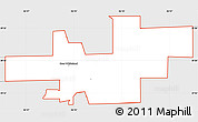 Silver Style Simple Map of ZIP code 46184