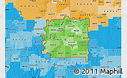 Political Shades Map of ZIP codes starting with 462