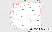 Silver Style Simple Map of ZIP codes starting with 462