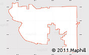 Classic Style Simple Map of ZIP code 46202, cropped outside