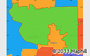 Political Simple Map of ZIP code 46202
