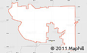 Silver Style Simple Map of ZIP code 46202