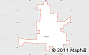 Silver Style Simple Map of ZIP code 46204