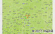 Physical Map of ZIP code 46256