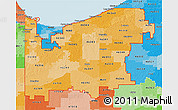 Political Shades 3D Map of ZIP codes starting with 463