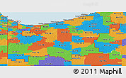 Political Panoramic Map of ZIP codes starting with 463