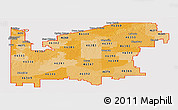 Political Shades Panoramic Map of ZIP codes starting with 463, cropped outside