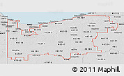 Silver Style Panoramic Map of ZIP codes starting with 463