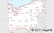 Silver Style Simple Map of ZIP codes starting with 463