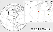 Blank Location Map of ZIP code 46303