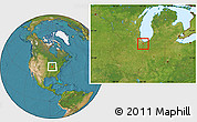 Satellite Location Map of ZIP code 46303