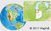 Physical Location Map of ZIP code 46304, highlighted state