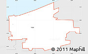 Silver Style Simple Map of ZIP code 46304