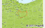 Physical Map of ZIP code 46307