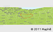 Physical Panoramic Map of ZIP code 46307