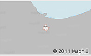 Gray 3D Map of ZIP code 46319, single color outside
