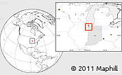 Blank Location Map of ZIP code 46319, highlighted state