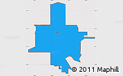 Political Simple Map of ZIP code 46319, cropped outside