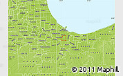 Physical Map of ZIP code 46323