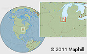 Savanna Style Location Map of ZIP code 46324, highlighted county, hill shading