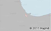 Gray 3D Map of ZIP code 46327, single color outside