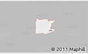 Gray 3D Map of ZIP code 46356, single color outside